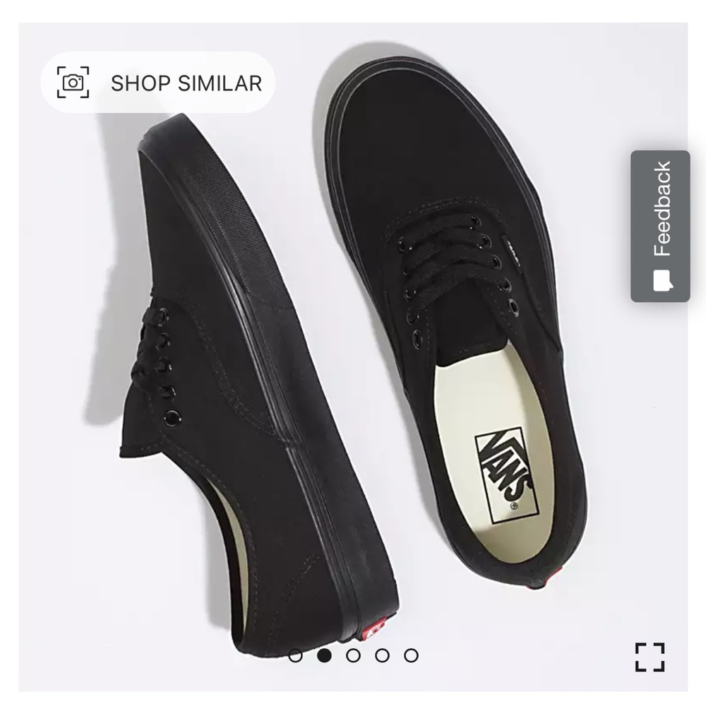 Black authentic vans (all black)